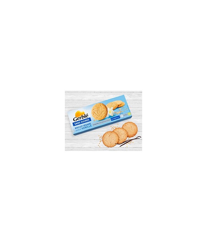 Biscuits au sésame et à la vanille sans sucre ajouté, Gerblé (132 g)