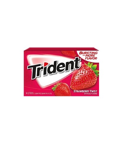 Chewing gum 0 sucres Trident fraise