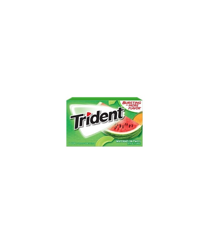 Chewing-gum 0 sucres Trident pastèque