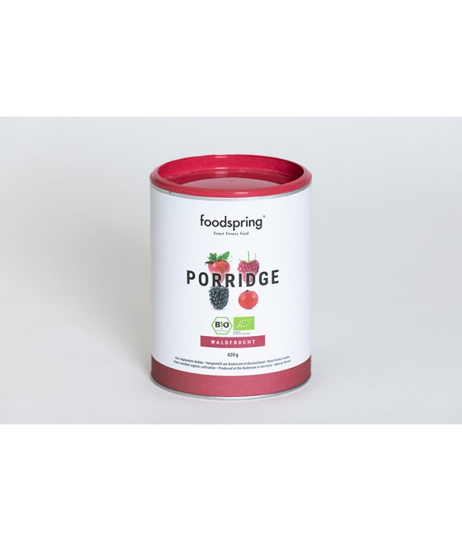Foodspring porridge fruit rouge