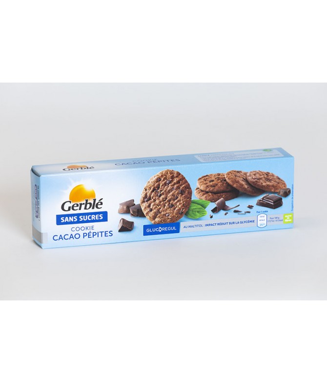 Biscuit sans sucres cookie cacao et pépite chocolat Gerblé